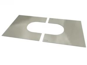 Finishing Plate 0-30 Degrees - 5 Inch / 130mm Twin Wall Flue Section - Stainless Steel