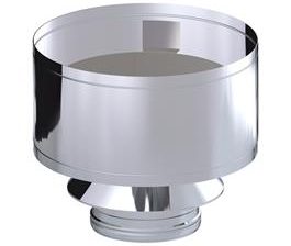 Weathering Cap - 5 Inch / 130mm Twin Wall Flue Section - Stainless Steel
